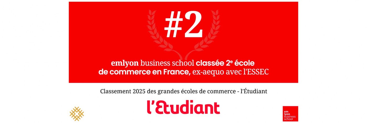 Classement des écoles de commerce L’Etudiant 2025 : emlyon, 2e